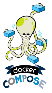 Docker Compose Logo of octopus with containers