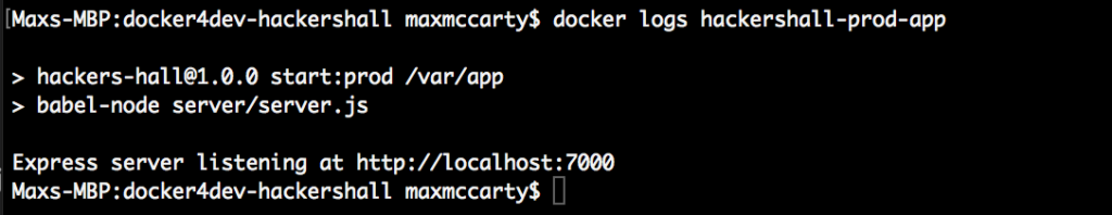 Docker tutorial - Production docker container logs